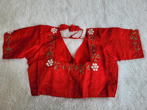 RED PARTY WEAR DESIGNER READYMADE BLOUSE