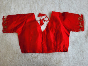 RED PARTY WEAR DESIGNER READYMADE BLOUSE