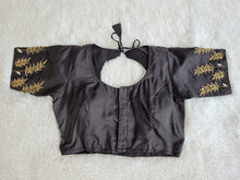 Load image into Gallery viewer, BEAUTIFUL BLACK ART SILK HANDWORKED DESIGNER BLOUSE
