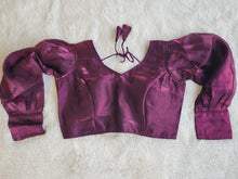 Load image into Gallery viewer, SOFT ORGANZA DESIGNER BLOUSE IN PURPLE
