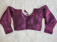 Load image into Gallery viewer, SOFT ORGANZA DESIGNER BLOUSE IN PURPLE
