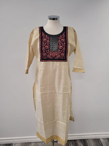 TISSUE KASAVU STRIPED KURTHI