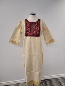 TISSUE KASAVU STRIPED KURTHI