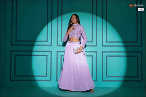 PARTY WEAR LEHENGA IN  LAVENDER