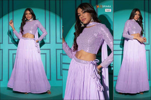 PARTY WEAR LEHENGA IN  LAVENDER