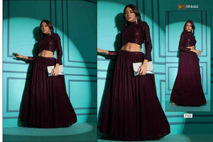 PARTY WEAR LEHENGA IN  PURPLE