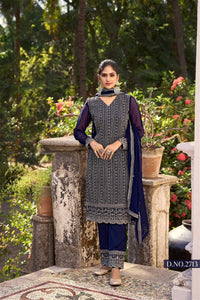 BLUE EMBROIDERED SALWAR SUIT