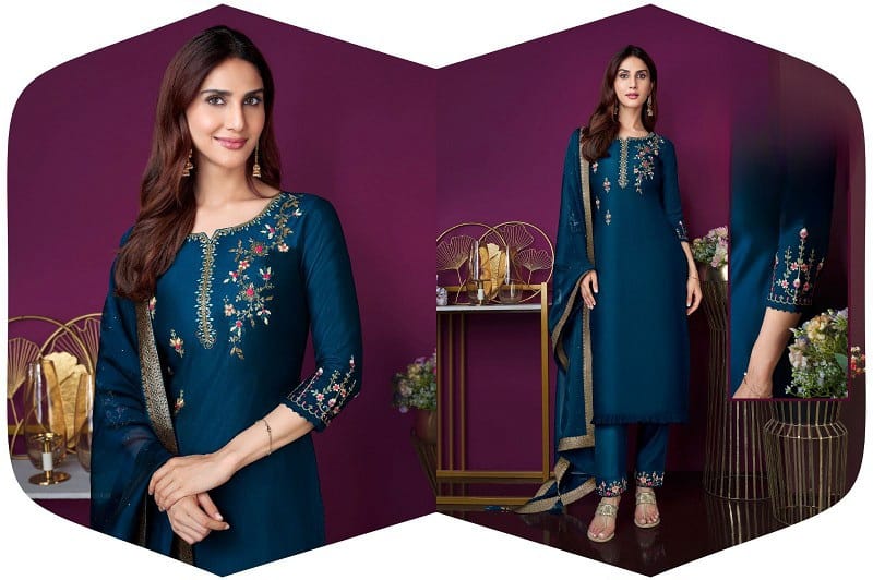 HANDWORK EMBROIDERY SALWAR SUIT IN BLUE