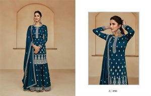 PREMIUM SILK SALWAR SUIT IN BLUE