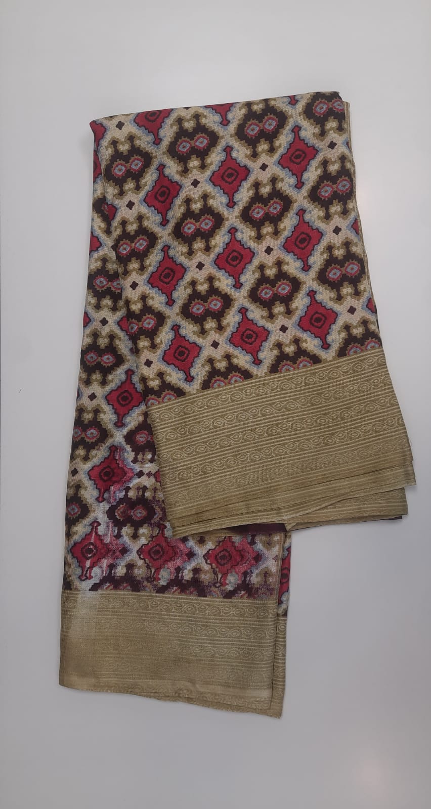 LINEN BLOCK PRINT SAREE