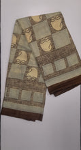 Load image into Gallery viewer, LINEN BLOCK PRINT SAREE
