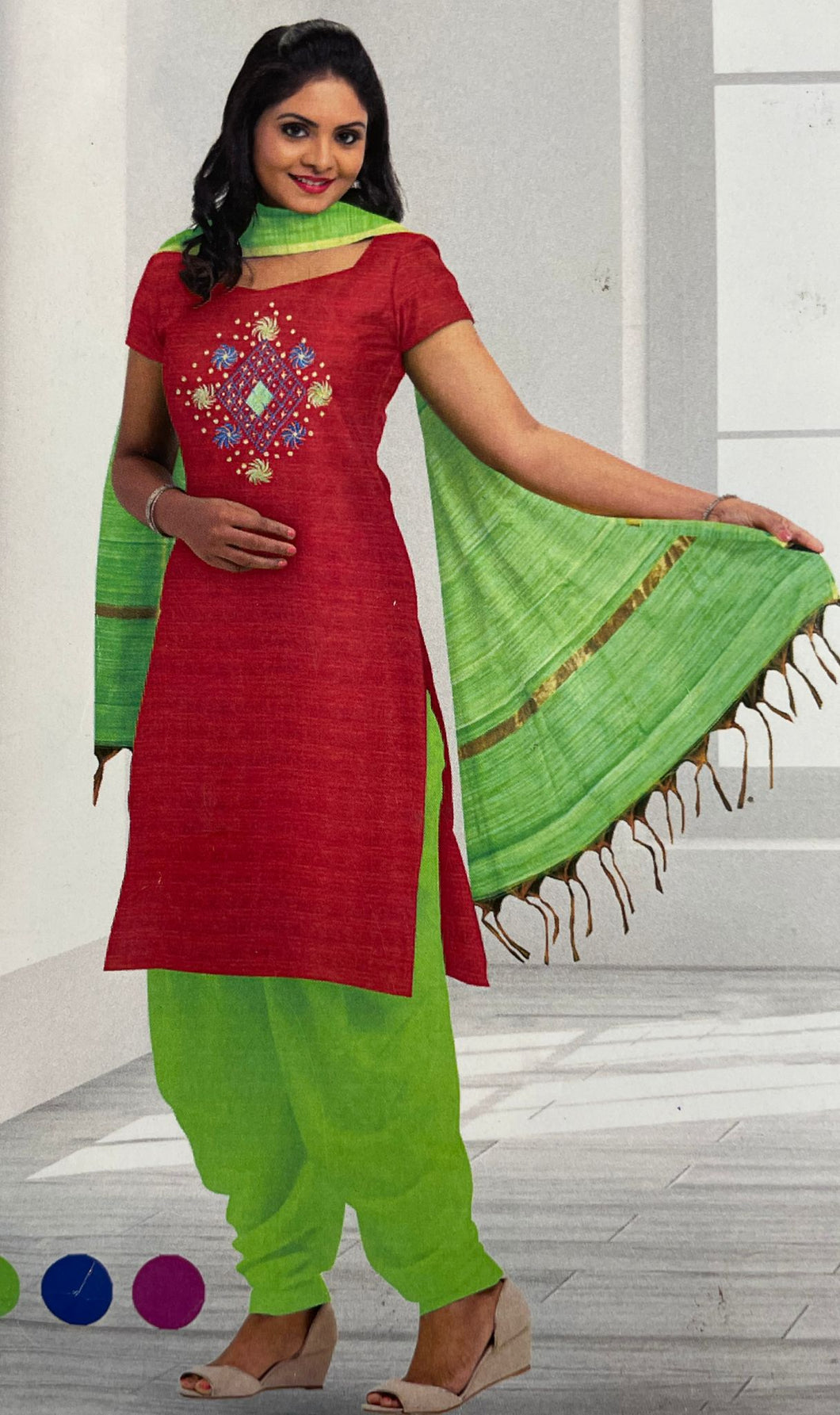 Unstitched salwar material